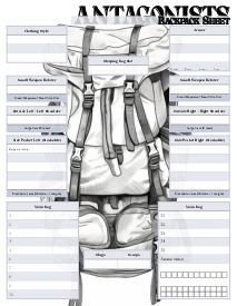 Backpack Sheet