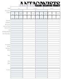 GameMaster Sheet
